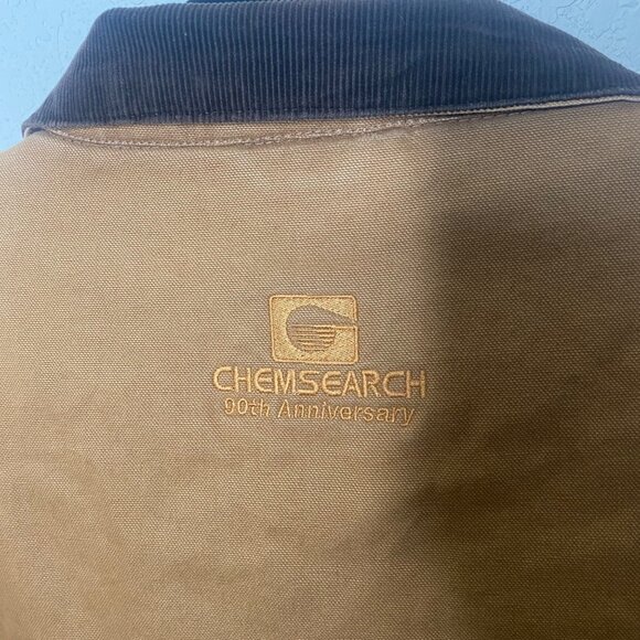 Vintage Dunbrooke Canvas Jacket Mens XL Tan Corduroy Collar Quilted Lined Utilit - Picture 6 of 13